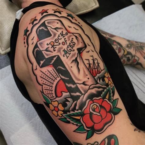 Rock of ages tattoo - The Rock of Ages, for example, has become one of the most popularised pieces of religious imagery. First mentioned in a hymn in 1763, ... A tattoo by Sutherland Macdonald, completed in 1899. ...